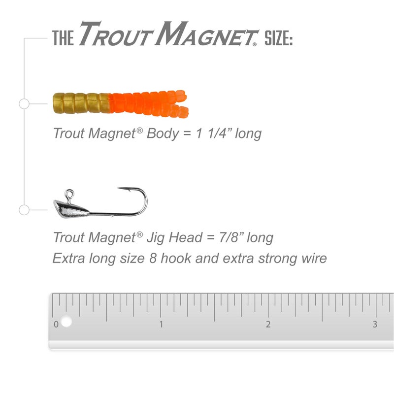 Trout Magnet 82 Piece Neon Fishing Kit, Catches All Types of Fish, Includes 70 Grub Bodies And 12 Size 8 Hooks, Orange,Green,White,Silver - Image 5
